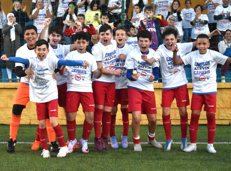 El CD Puerto, campeón de Liga de Primera Autonómica Alevín 'fútbol 8'. Archivo