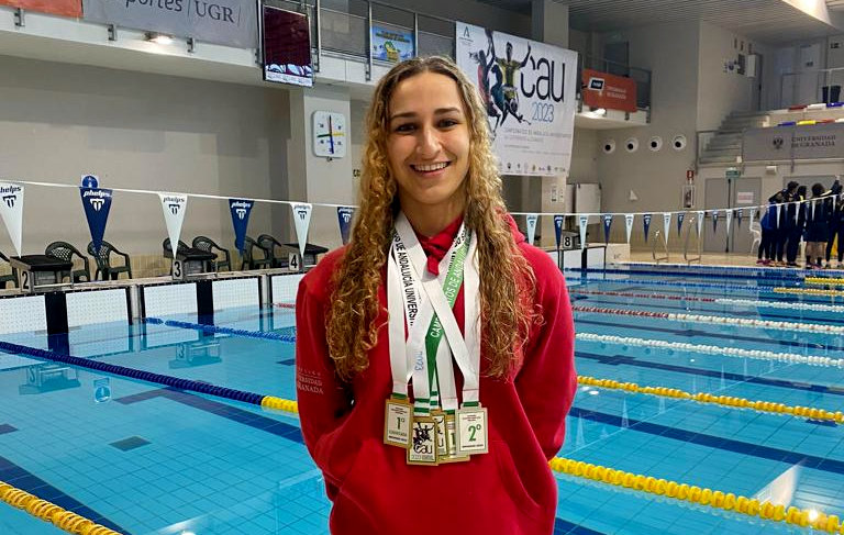 Noor Abdeselam 'la rompe' con cinco medallas en los Universitarios