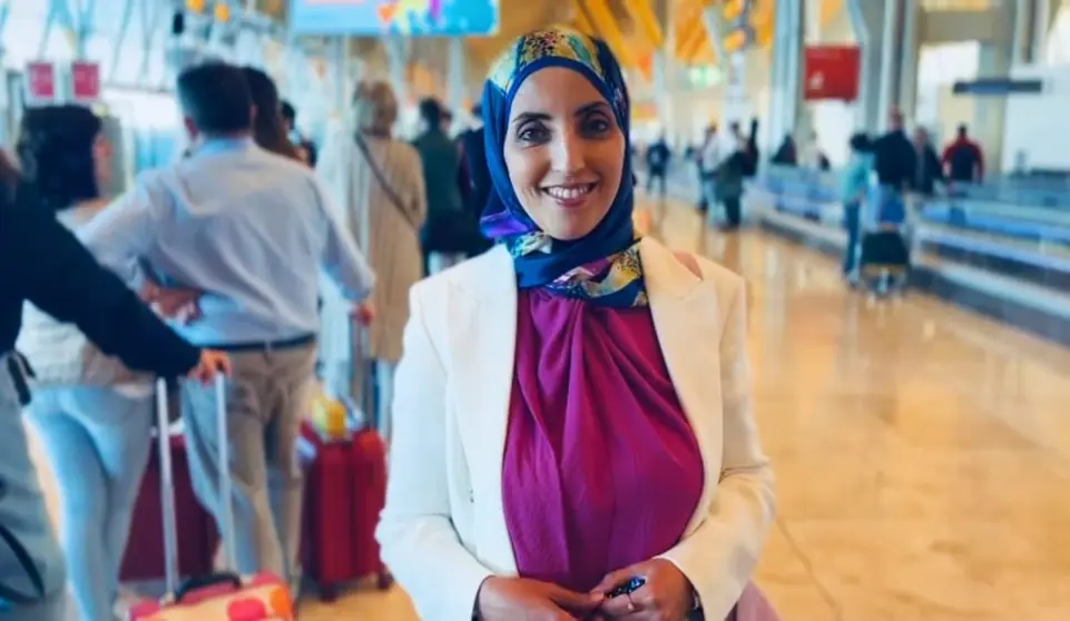 F&aacute;tima Hamed en su regreso desde Madrid / MDyC
