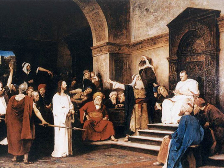 'Cristo ante Pilatos' (1881), obra del pintor h&uacute;ngaro Mih&aacute;ly Munk&aacute;csy
