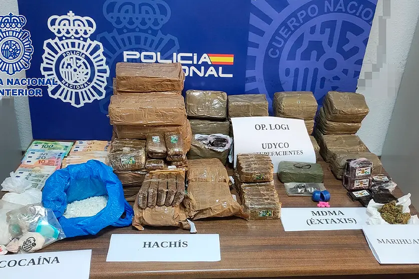 Droga incautada por la Polic&iacute;a Nacional