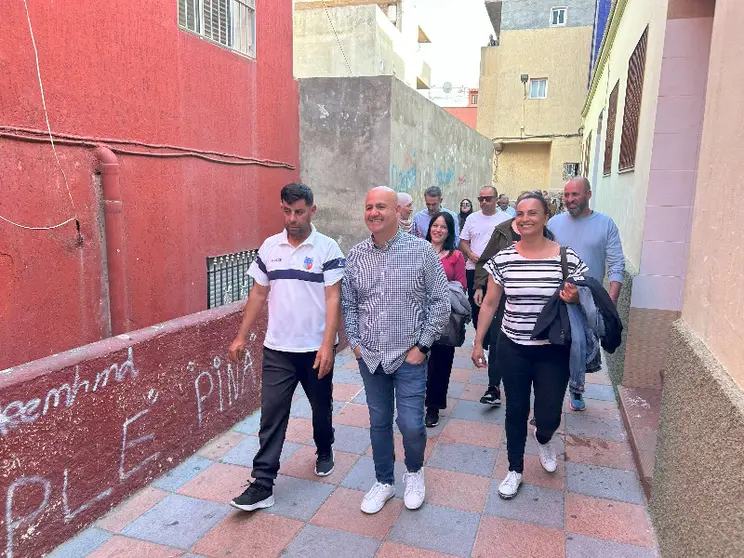 Momento del recorrido del PSOE por el Pr&iacute;ncipe Alfonso/ Foto: PSOE