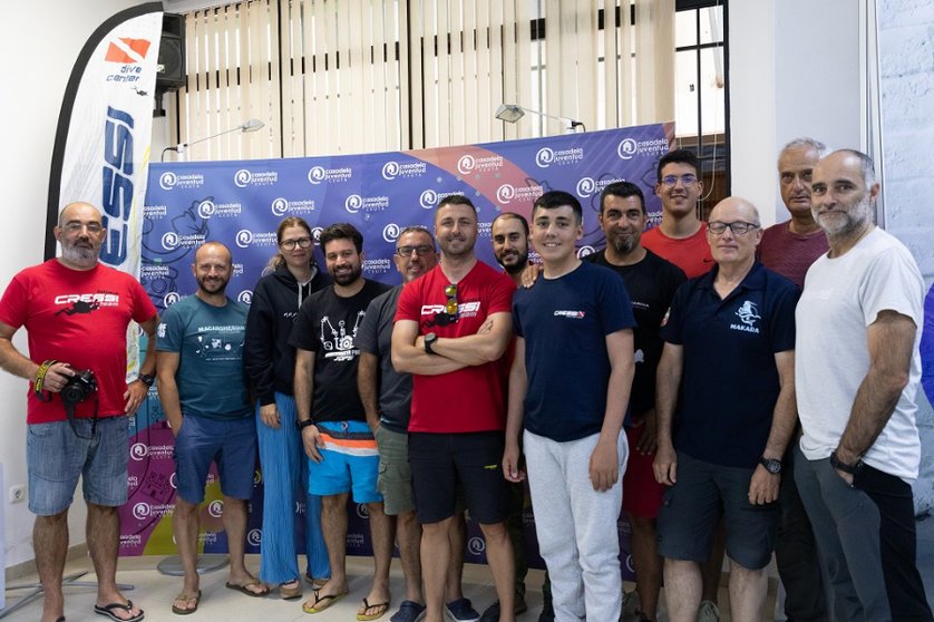 Algunos de los participantes en el encuentro de fotografía submarina de este fin de semana / Ciudad Autónoma de Ceuta