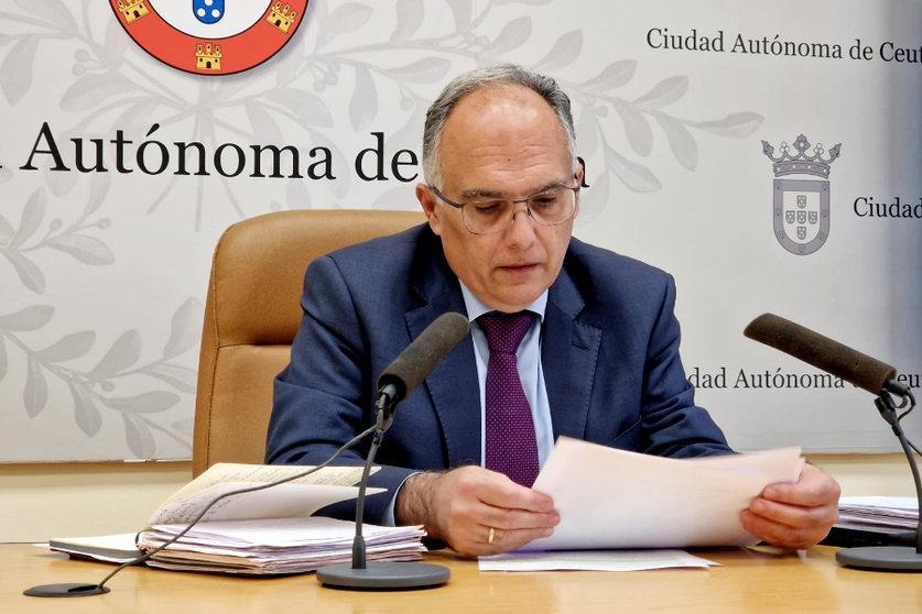 Alberto Gaitán, portavoz del Gobierno, durante la rueda de prensa posterior al Consejo de este viernes / Laura Ortiz