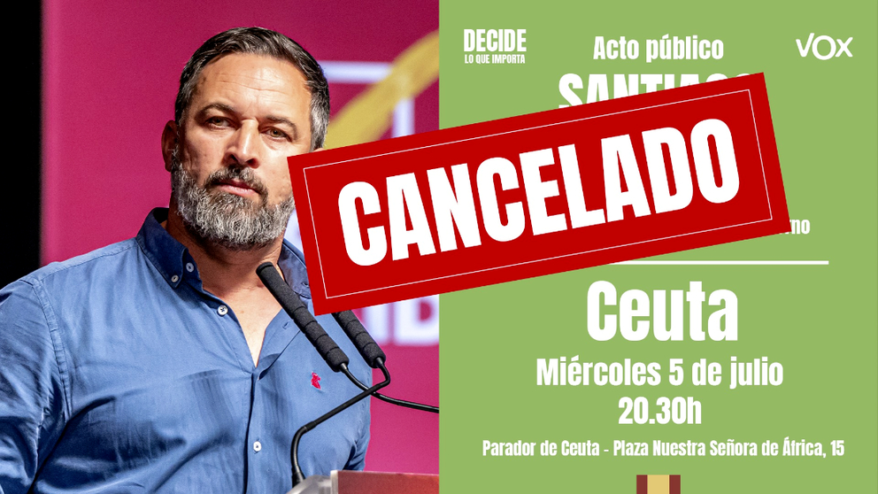 Cancelado el acto de Santiago Abascal en Ceuta por _motivos log&iacute;sticos_