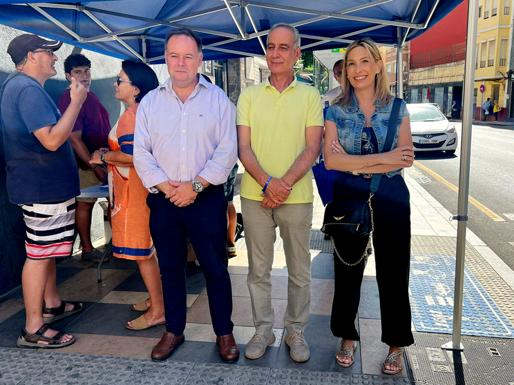 Celaya, Abdeselam y D&iacute;az durante un acto en la pasada campa&ntilde;a electoral/ Archivo