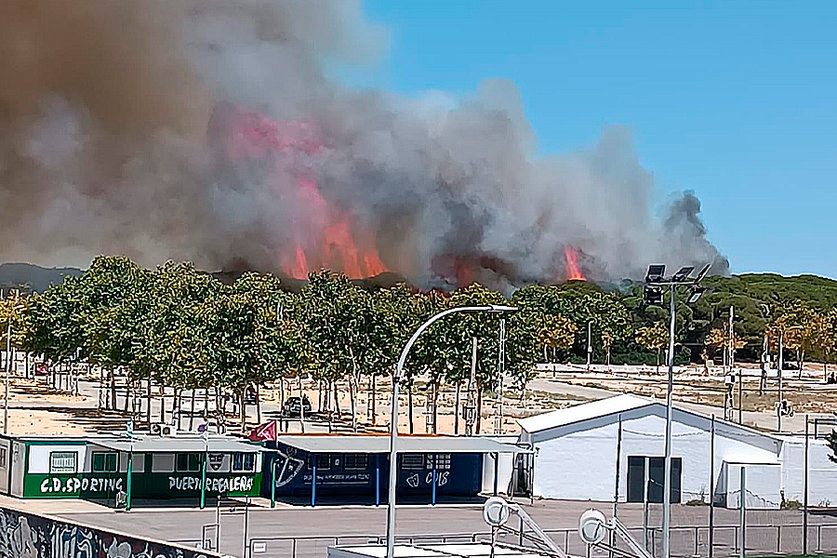Incendio en Puerto Real