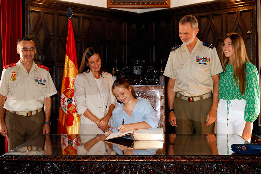 La Princesa de Asturias durante su llegada a la AGM / Casa Real
