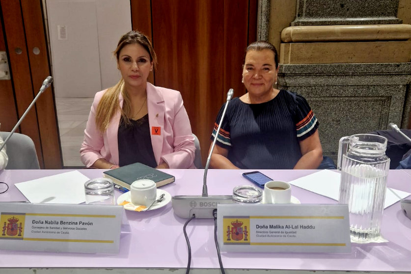 La consejera de Sanidad durante la reunión en el Ministerio de Igualdad / Ciudad Autónoma de Ceuta