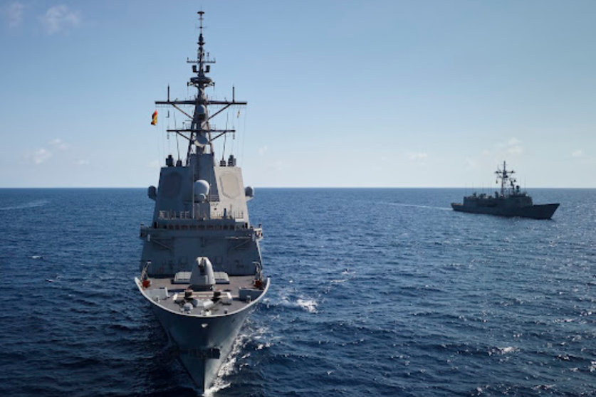 Los buques españoles durante el ejercicio de la OTAN