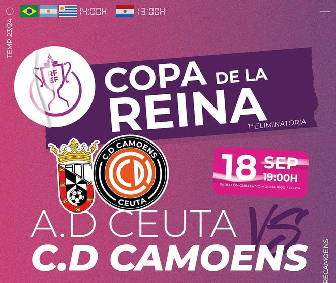 AD Ceuta FC - CD Camoens_ el derbi caballa en la Copa de la Reina ya tiene horario (1)