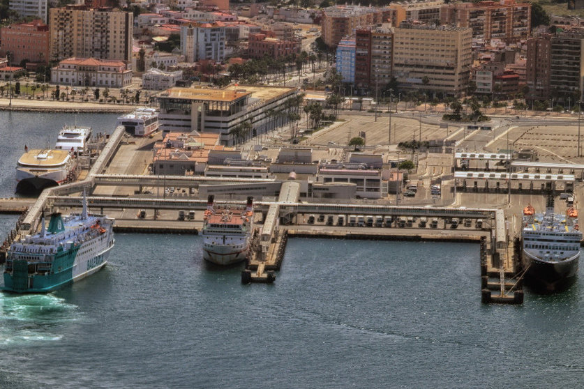 Imagen aérea de la zona afectada por las obras/ Foto: Puerto de Algeciras