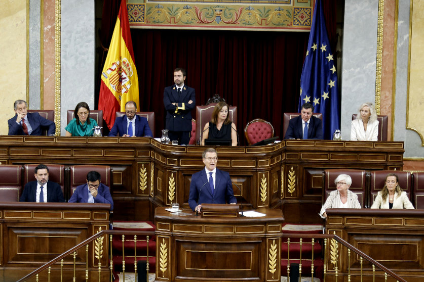 Núñez Feijóo durante su intervención de este martes / Congreso.es