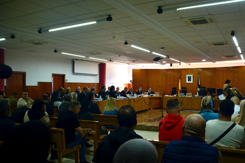 Sala de la Audiencia Provincial donde se está desarrollando el juicio por el Caso Emvicesa / Alejandro Castillo