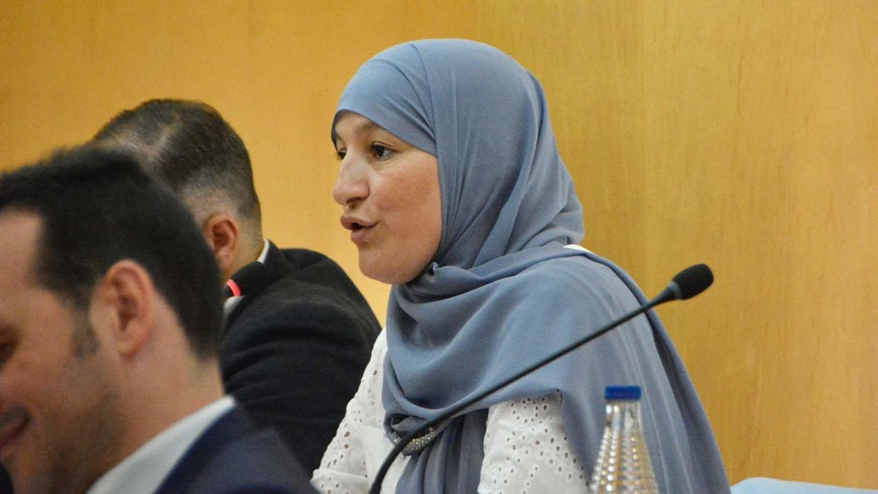  Hikma Mohamed, durante la sesión de control del pleno (Archivo) 