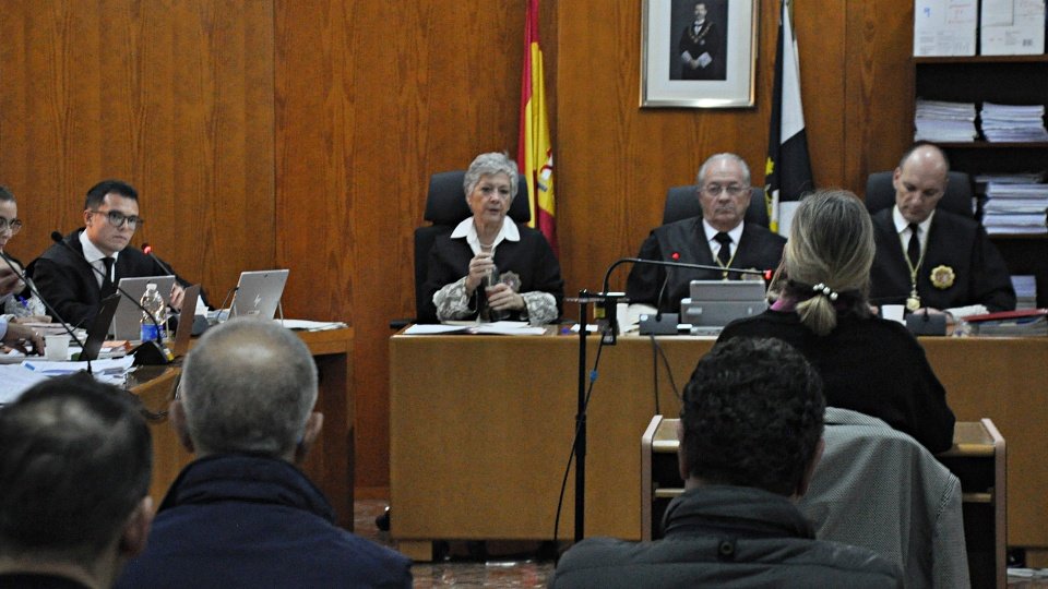 Mónica Argent declarando como testigo de espaldas ante las preguntas del fiscal. 