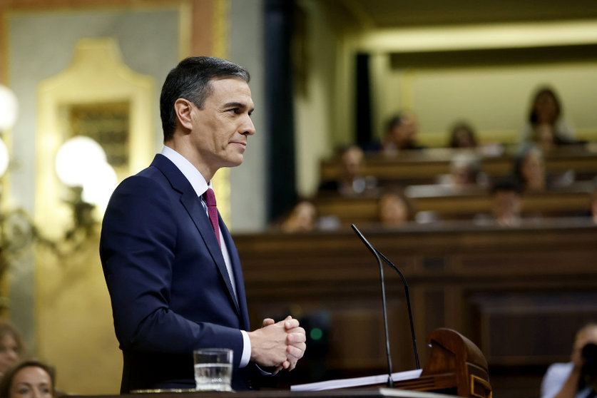 Pedro Sánchez durante su intervención en el debate de investidura / Congreso.es