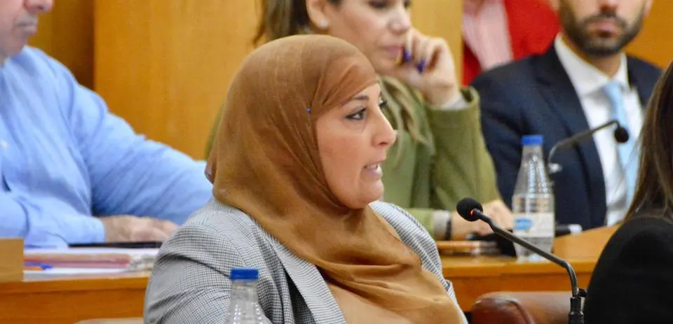 Nadia Mohamed durante una de las sesiones de control al Gobierno / Alejandro Castillo