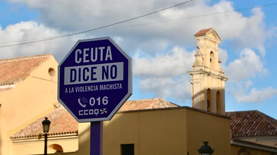 Se&ntilde;al contra la violencia de g&eacute;nero en las inmediaciones del Palacio de la Asamblea / Archivo