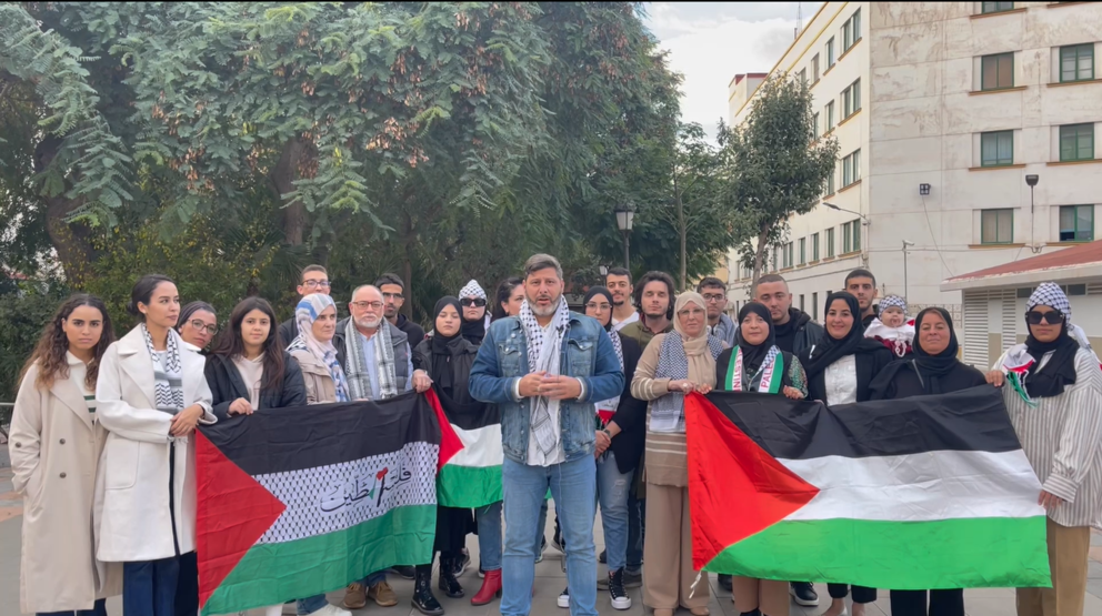 Los integrantes de Ceuta Ya! conmemoran el Día de Solidaridad con el pueblo palestino/ Archivo