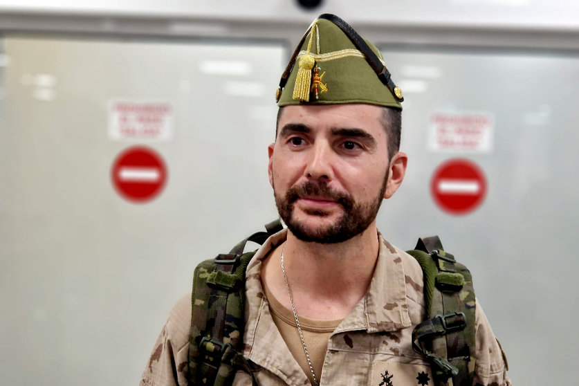 Comandante Sergio Villaescusa, jefe del contingente de la COMGECEU en Irak
