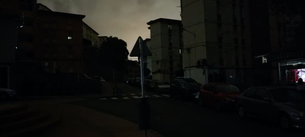 Imagen del apagón de esta semana en Avenida Ejército Español/ Iñesta