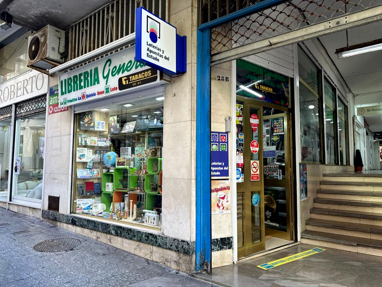 Librer&iacute;a General, donde el pasado a&ntilde;o se vend&iacute;a un Quinto Premio de la Loter&iacute;a de Navidad