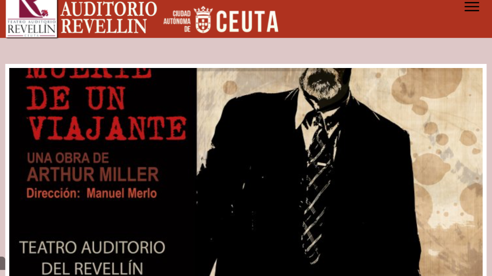  Captura de la web del teatro del Revellín de este mismo miércoles anunciando una obra para octubre de 2022. 