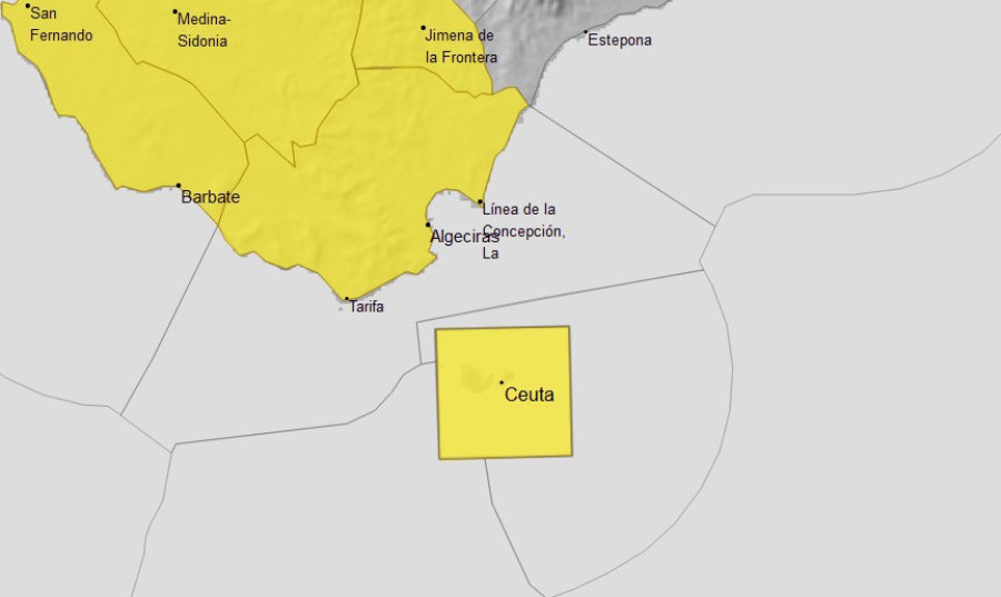 Ceuta, en alerta amarilla desde las 13.00 / AEMET