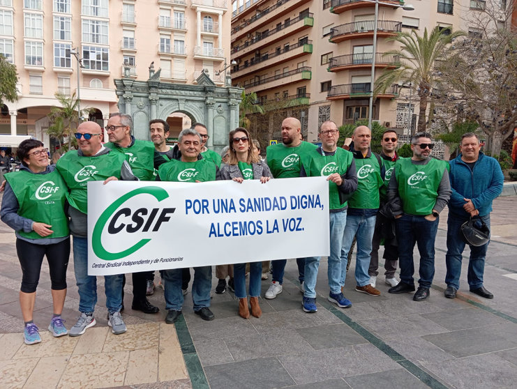 Momento de la concentración en Ceuta