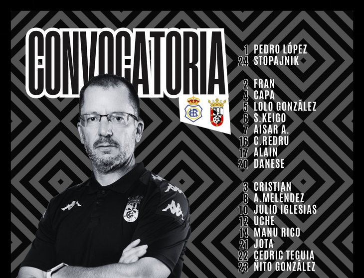 Convocatoria de José Juan Romero para el duelo ante el Recreativo de Huelva