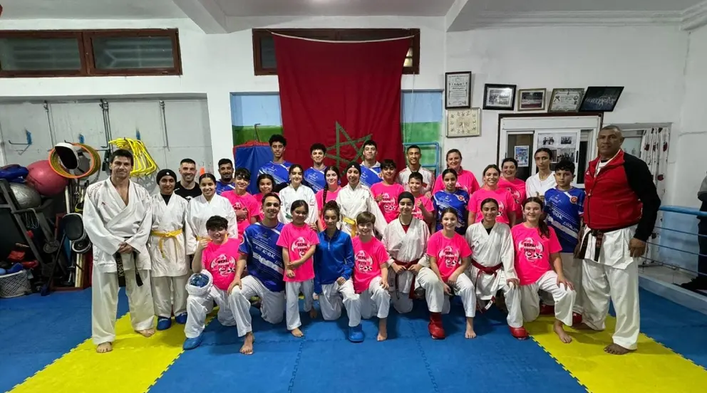 Los karatekas ceut&iacute;es y marroqu&iacute;es/ Cedida
