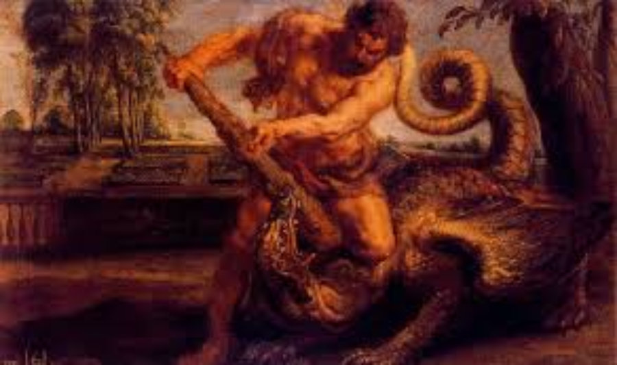 Hércules matando al dragón del Jardín de las Hespérides