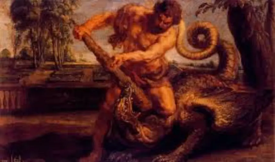 H&eacute;rcules matando al drag&oacute;n del Jard&iacute;n de las Hesp&eacute;rides