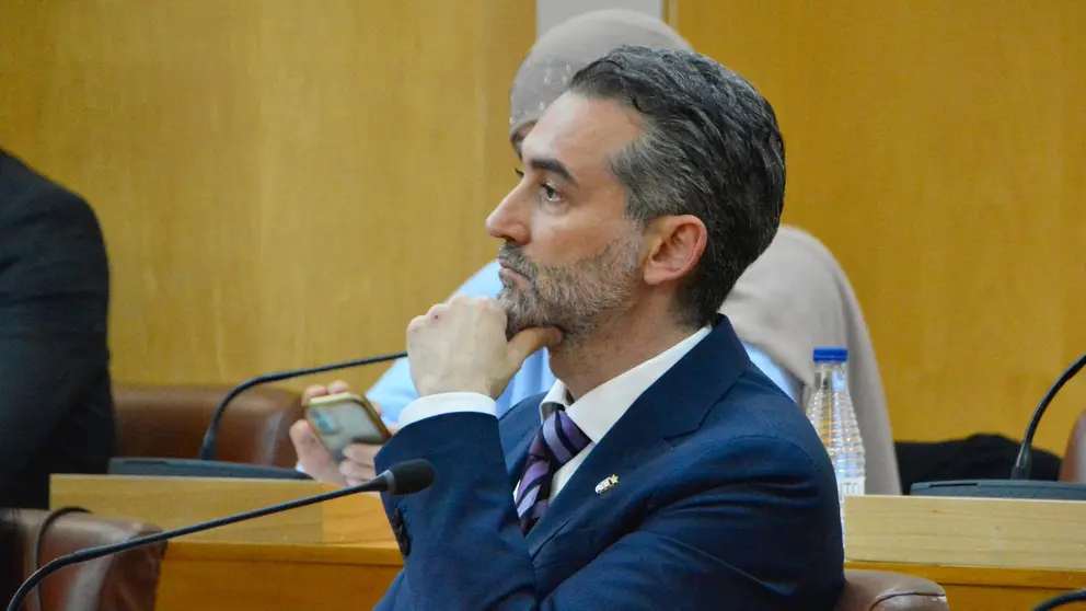Sebasti&aacute;n Gerrero, portavoz del PSOE durante una sesi&oacute;n plenaria/ Archivo