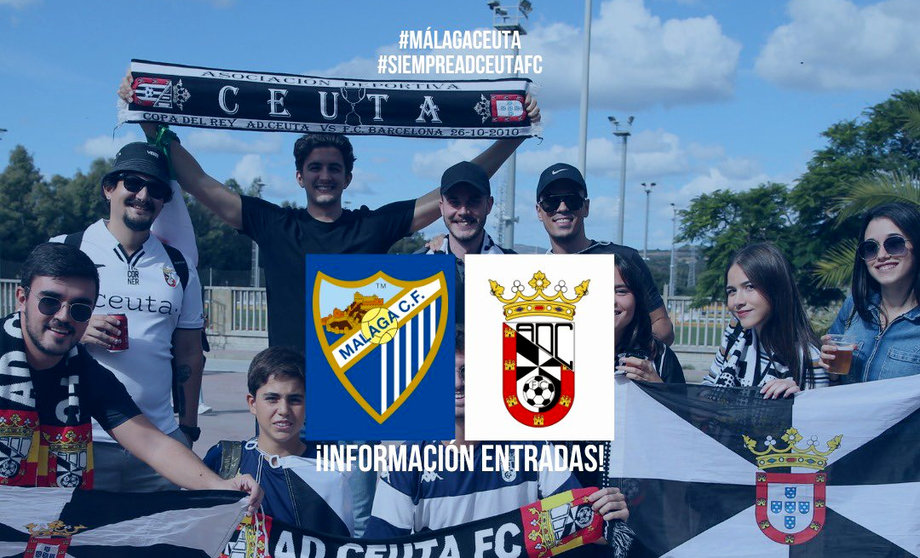 La AD Ceuta FC pondrá a la venta entradas para asistir a 'La Rosaleda' este martes