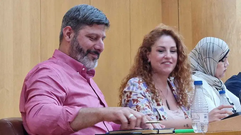 Los representantes de Ceuta Ya! durante una sesi&oacute;n plenaria