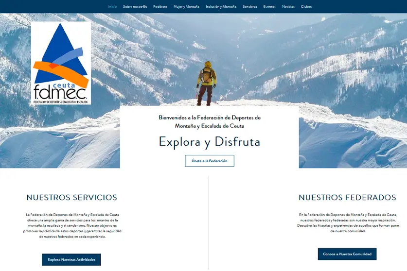 P&aacute;gina de la Federaci&oacute;n de Monta&ntilde;a y Escalada