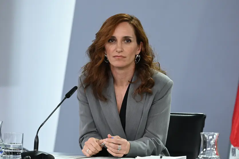 La ministra de Sanidad, M&oacute;nica Garc&iacute;a, durante una rueda de prensa tras un Consejo de Ministros / Archivo
