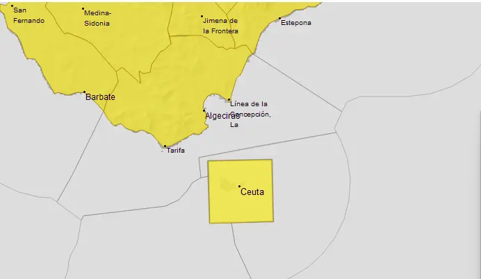 Mapa de la alerta de este domingo/ AEMET