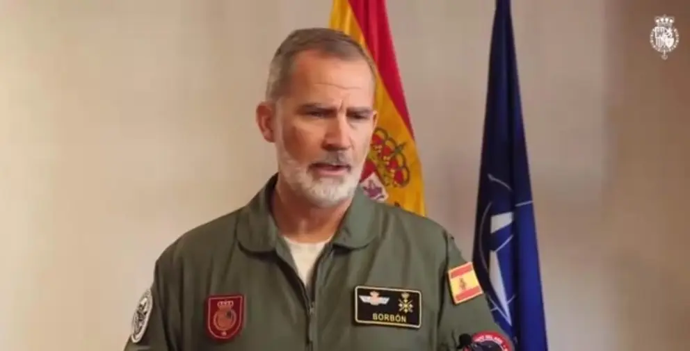 El Rey durante su comparecencia de esta ma&ntilde;ana
