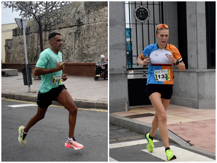 Mohamed Abdeselam 'Bily' y 'Rakel' Mu&ntilde;oz, vencedores de la Media Marat&oacute;n 
