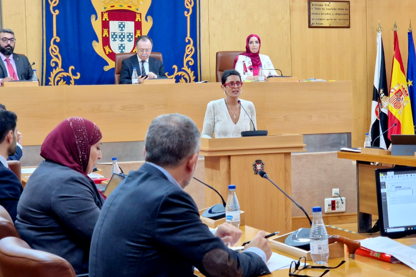 La consejera de Hacienda durante su intervenci&oacute;n inicial _ Laura Ortiz