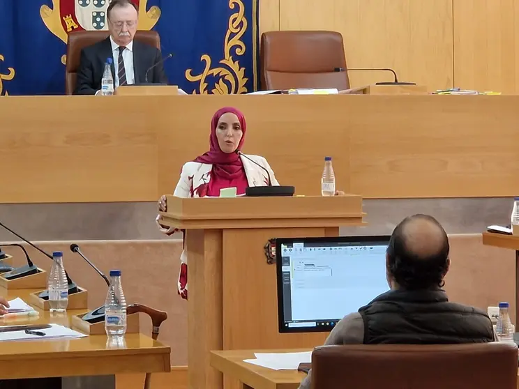 Fatima Hamed, durante el debate de los presupuestos