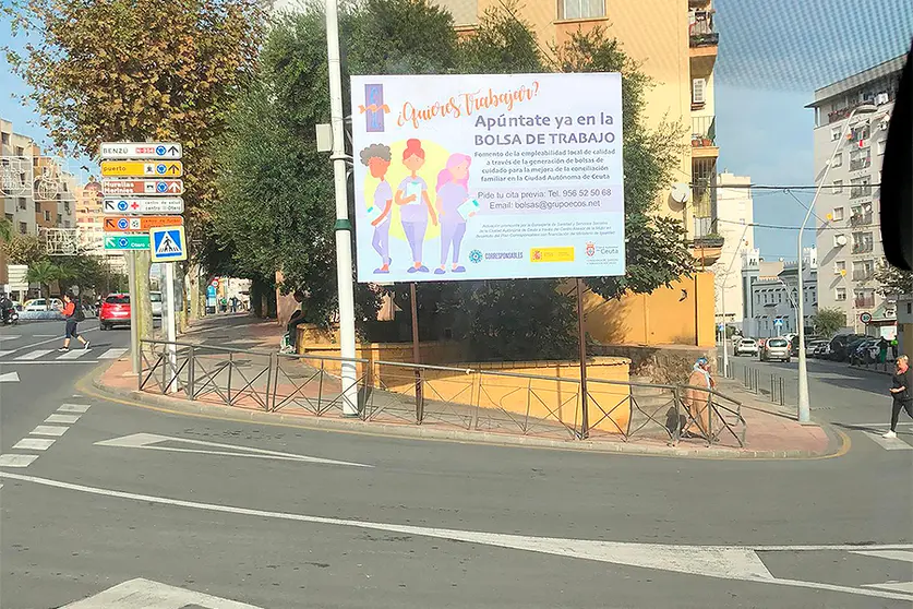 Carteler&iacute;a y vallas publicitarias de la bolsa de cuidado
