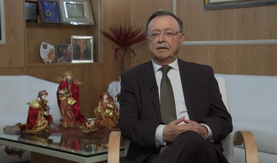 El presidente de la Ciudad durante el tradicional Mensaje de Navidad