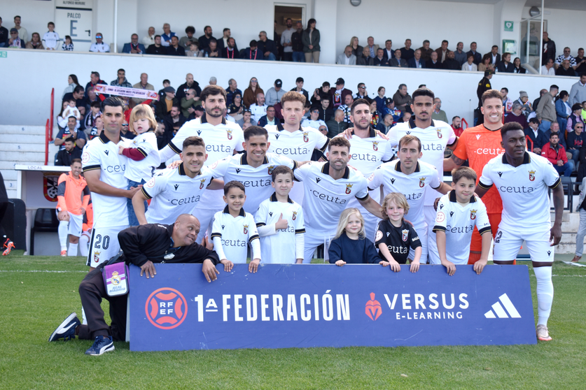 Once inicial de la AD Ceuta FC ante el Marbella. Foto: Rafa B&aacute;ez