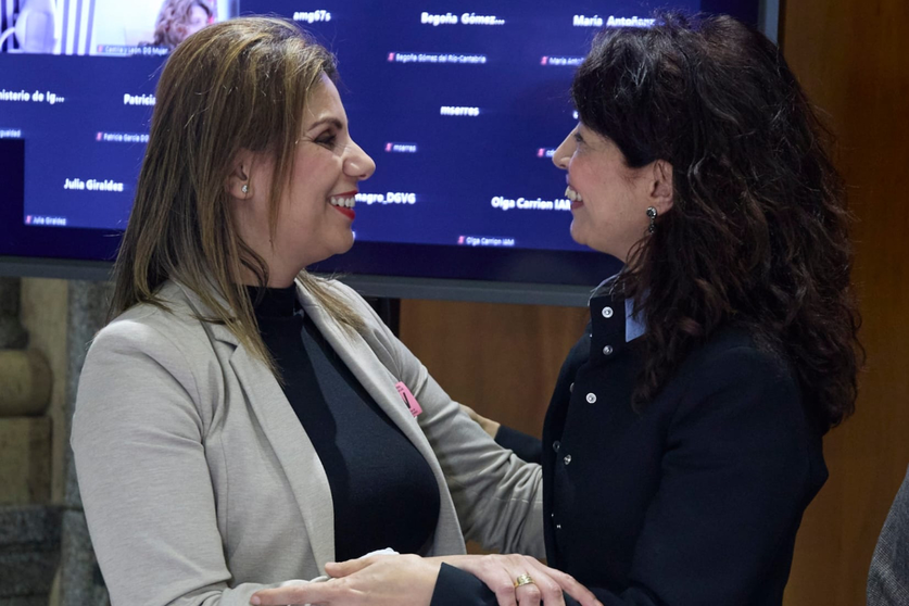 Nabila Benzina y Ana Redondo en una Conferencia Sectorial sobre Igualdad y Violencia de G&eacute;nero / Foto: Ciudad Aut&oacute;noma