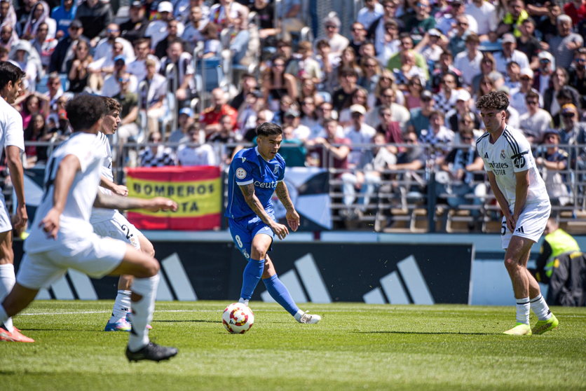 Kuki Zalazar, autor del tanto de la AD Ceuta FC. Foto: AD Ceuta FC / Zaki