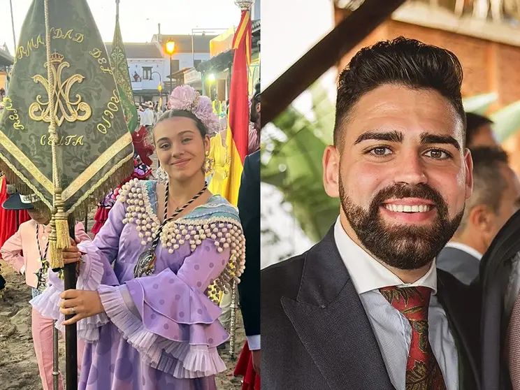 A la izda,  Candela Ayala, pregonera joven; a la Dcha, Francisco Javier Barcel&oacute; (Xavy)